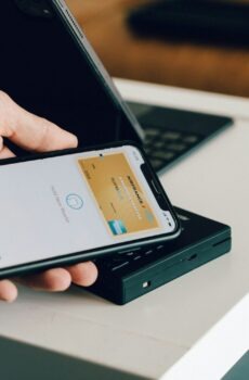 person holding black android smartphone